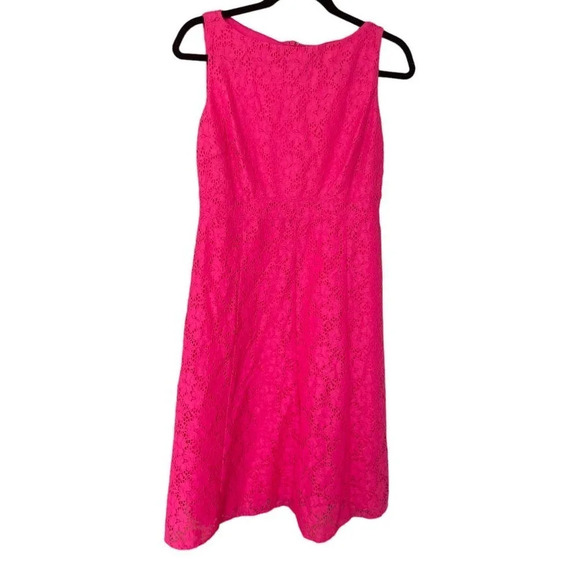 Chaps Dresses & Skirts - CHAPS Ralph Lauren Women's Sleeveless Pink Eyelet Dress Size 8